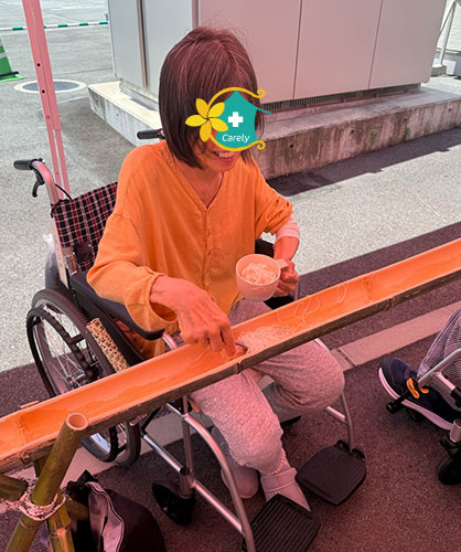 夏の風物詩「流しそうめん」